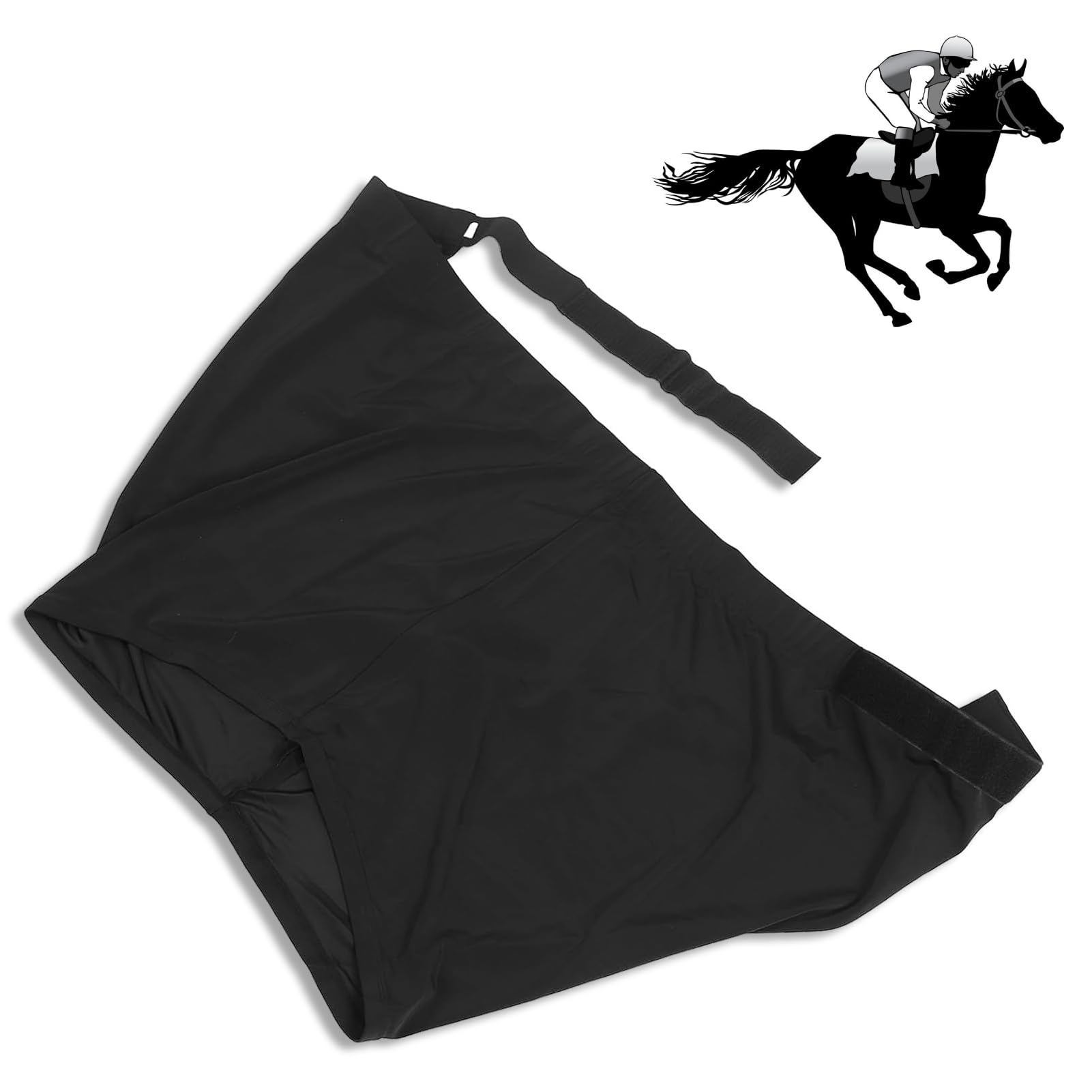HERCHR Horse Shoulder Guard, Stretch Anti Rub Bib Chest Saver Wither Protector Stretch Horse Shoulder Guard High Elastic Fabric Horse Shoulder Guard Protector for Horse Black (M)