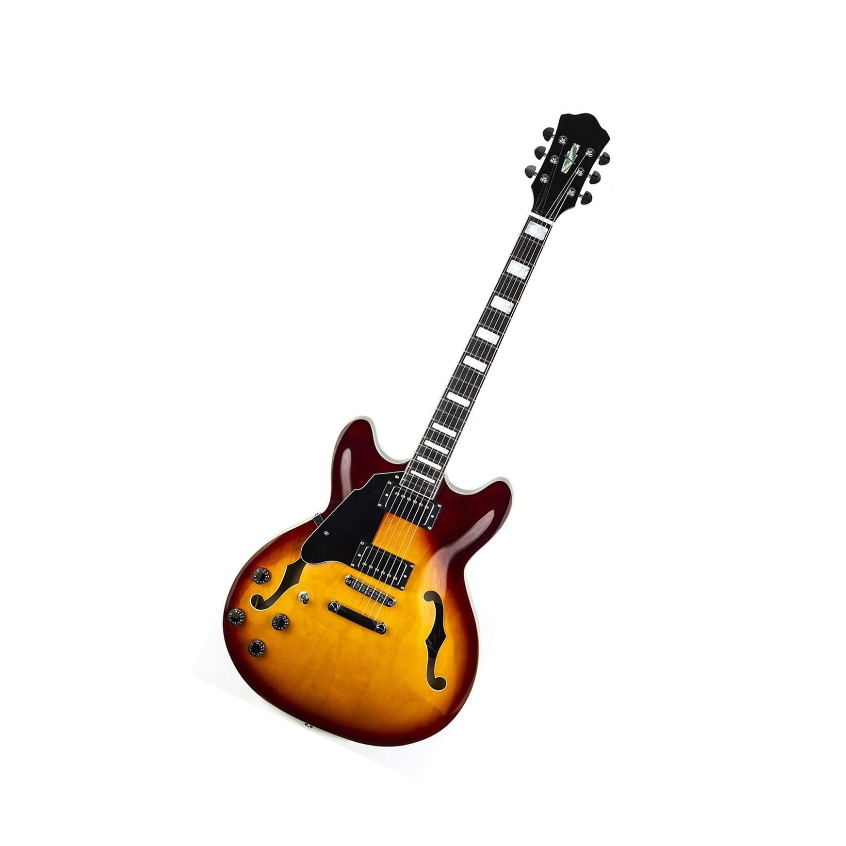 Chitarra Elettrica Per Mancini A Grandezza Naturale Con Tasti In Acciaio Inossidabile A Corpo Semi Cavo(Vintage)