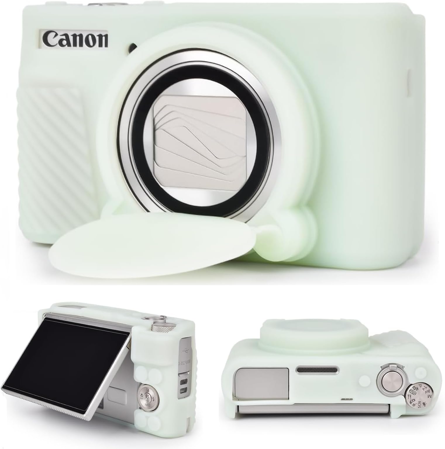 Canon PowerShot SX740/SX730 HS Silicone Cover Case - Fullbody Thin Lightweight Skin for Camera (Jelly Green)
