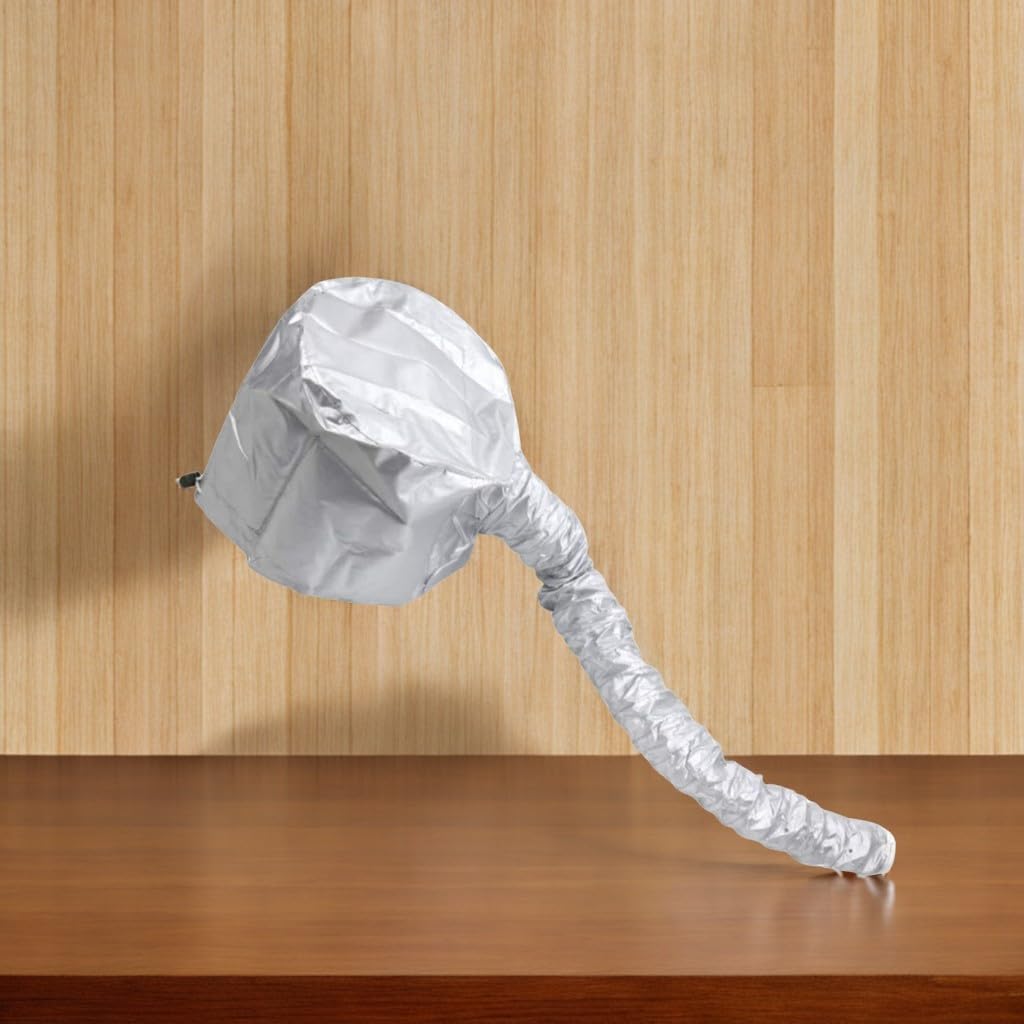 Casco per Asciugatura Capelli, Cuffia per Asciugacapelli Manuali, Regolabile Elastica Cuffia Termica per Capelli, per Asciugatura, Acconciatura, Arricciatura (Grigio)