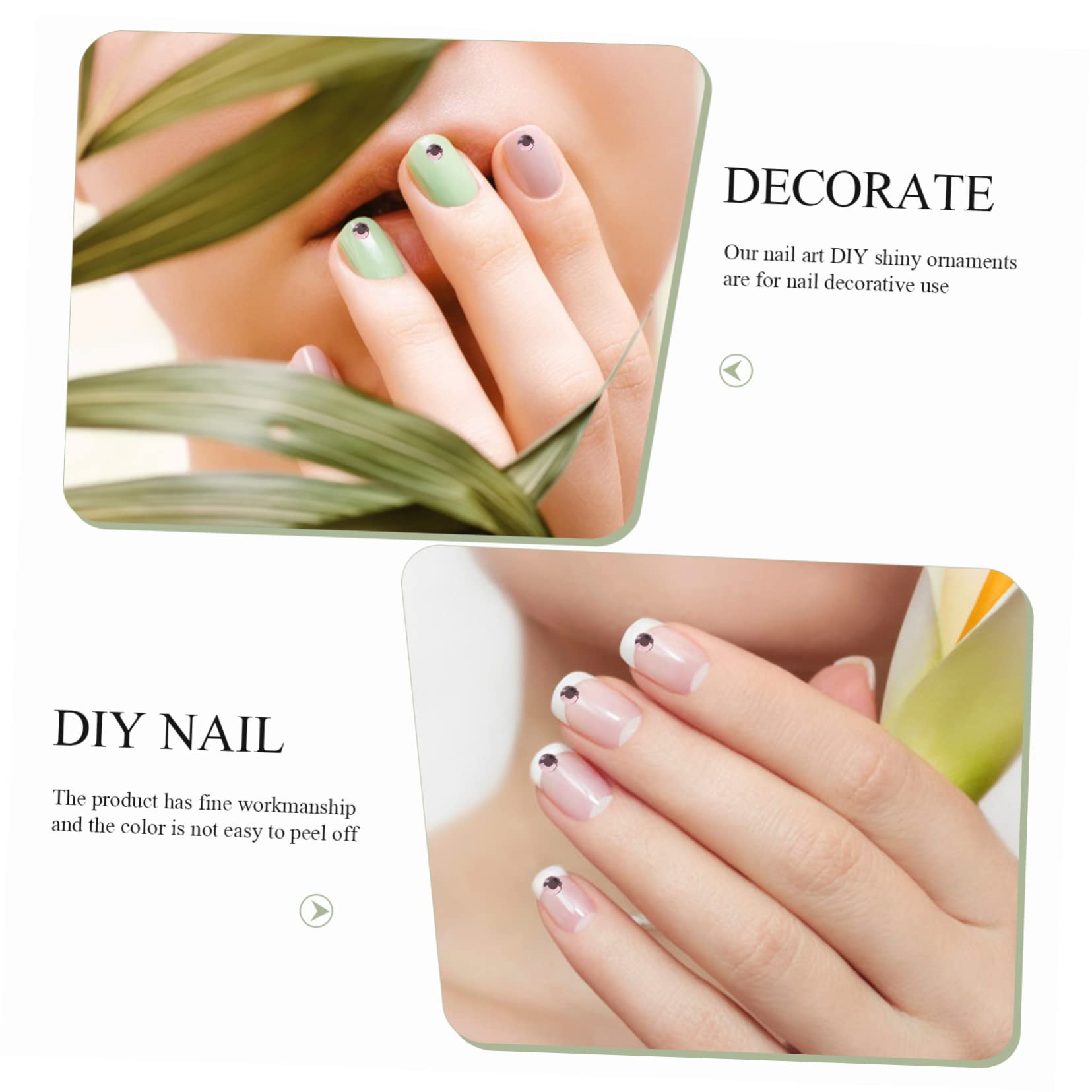 4 Pezzi Kit per Unghie Flatback Trasparente per Decorazioni Nail Art per Diy e Accessori Moda Facile Applicazione per Unghie Naturali e Artificiali