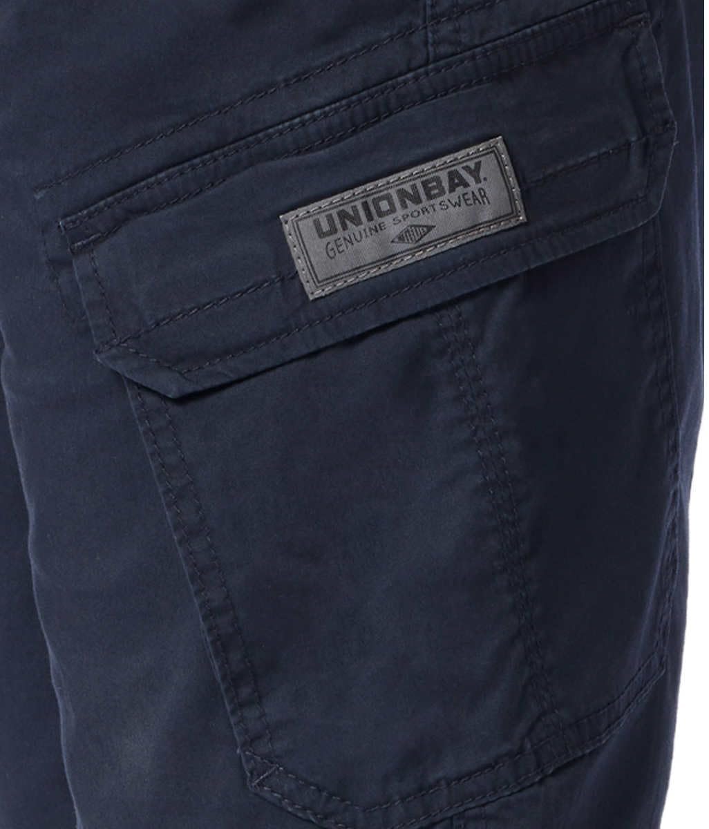 UNIONBAY Men’s Oversized Cargo Pockets with Velcro® Closures Short (US, Numeric, 38, Regular, Regular, Blue)