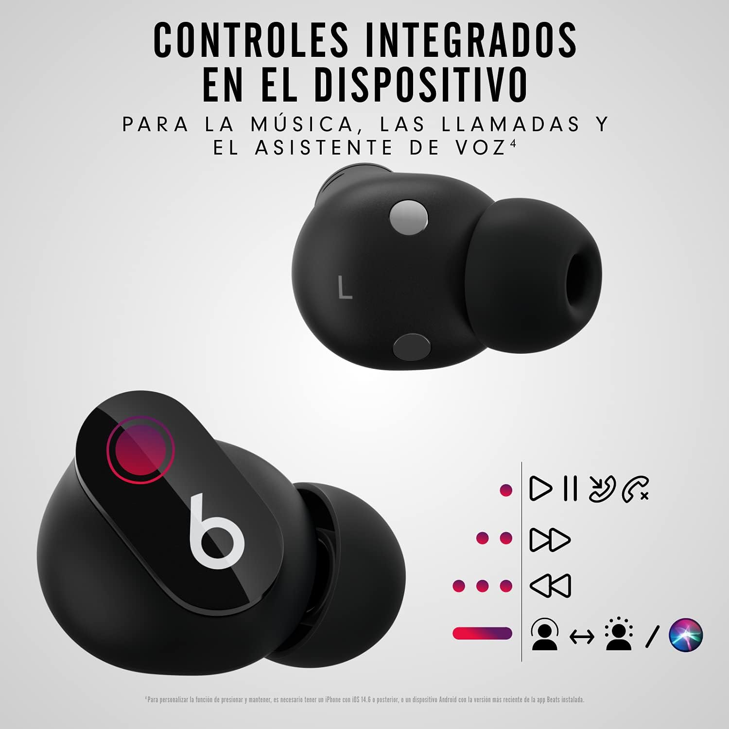 Beats New Studio Buds True Wireless Noise Cancelling Earbuds (Black)