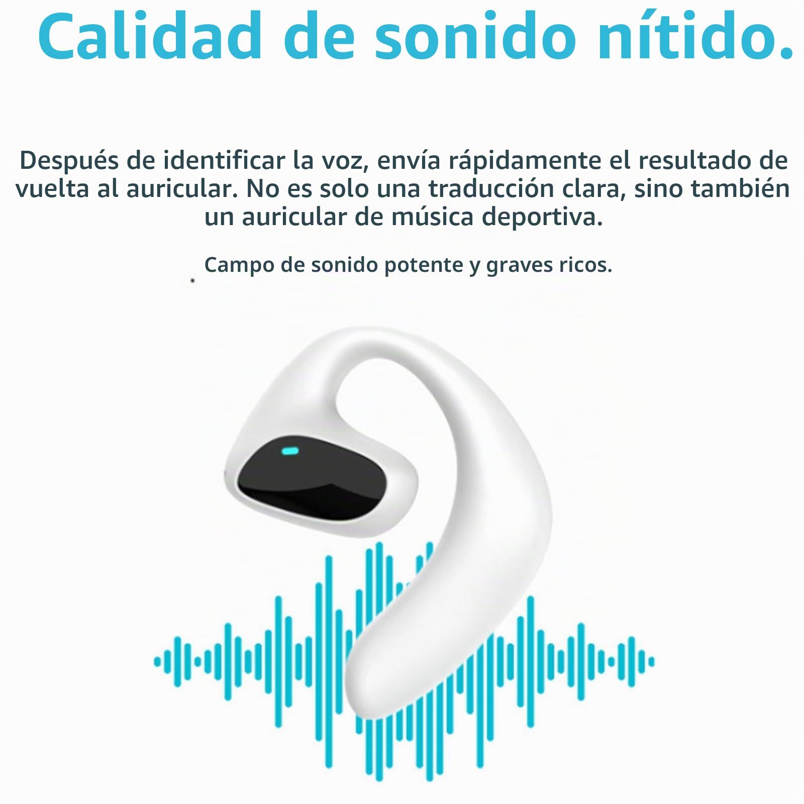 Talkbuds Auriculares con traducción Ai en tiempo real, 144 idiomas y acentos, traductor bidireccional, auriculares Bluetooth, auriculares impermeables IPX5, controles táctiles, para