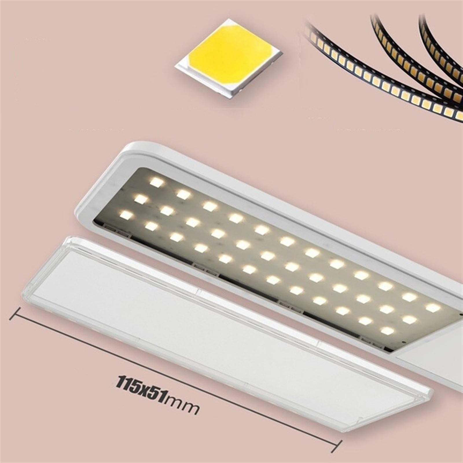 Lámpara Escritorio Lámpara de escritorio plegable portátil, lámpara de escritorio LED regulable con 5 modos de luz, lámpara de estudio de lectura con protección ocular con 2 puertos de carga USB Flexo