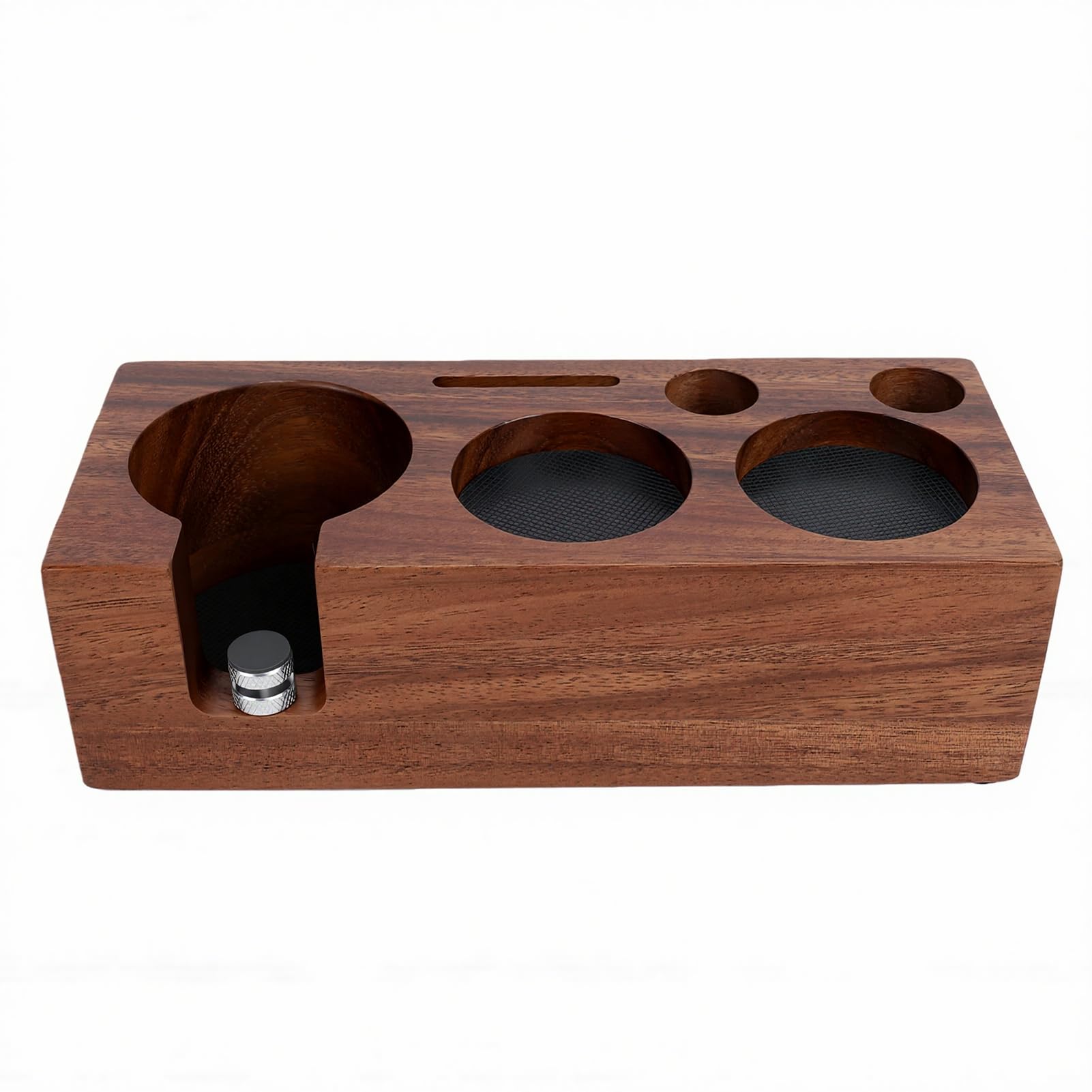 Stazione Tamping Caffè Legno Noce 51mm 53mm