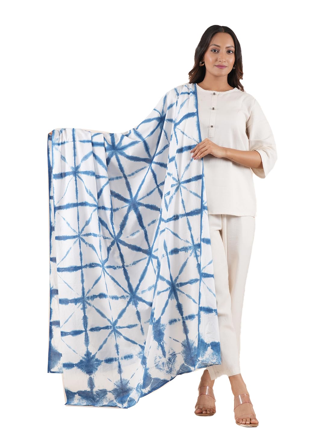 rai sahab Women's Cotton White Dupatta with 2.5 Meters | Women’s cotton printed dupatta-picture-35