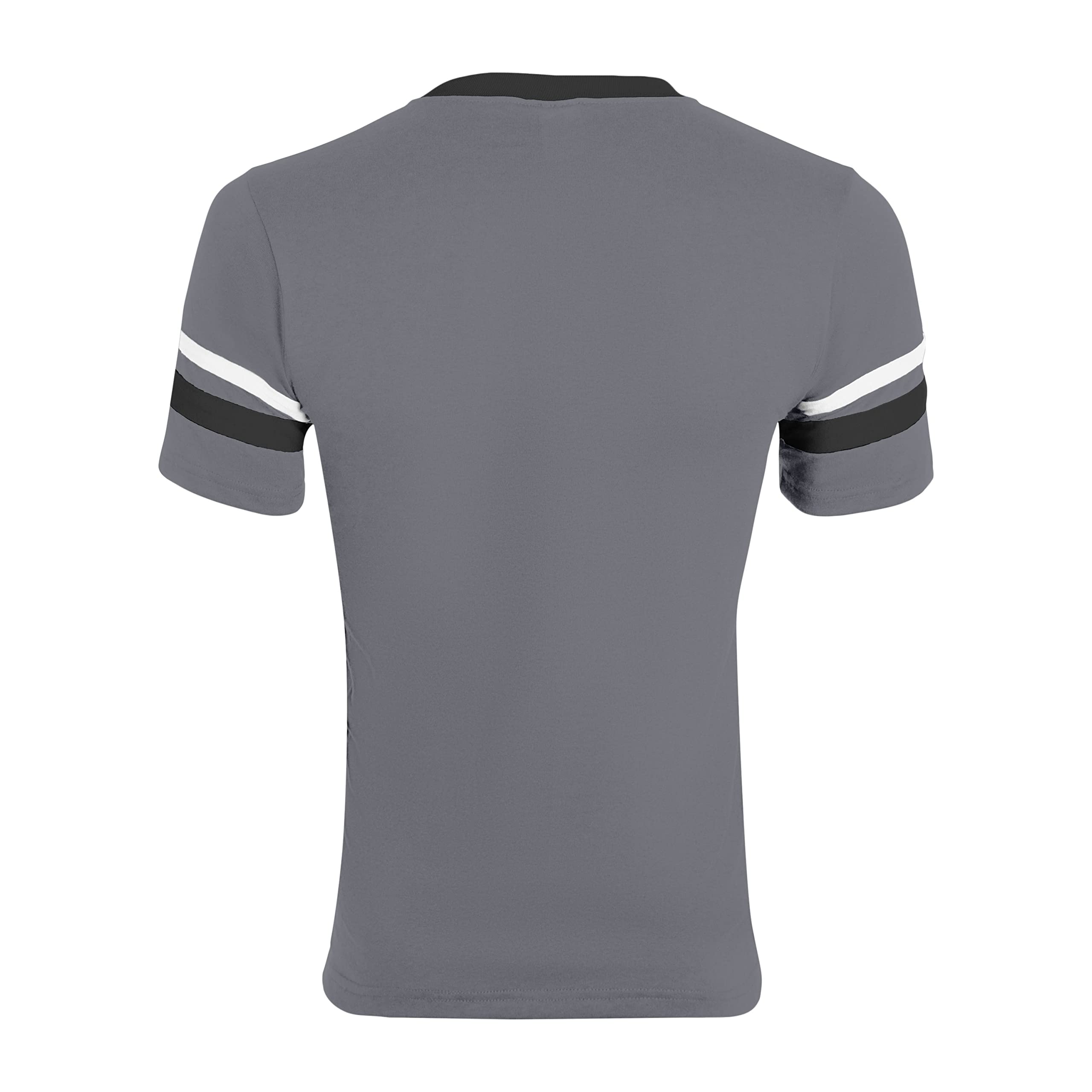 Augusta Sportswear mens Sleeve Stripe Jersey, Graphite/Black/White, X-Large