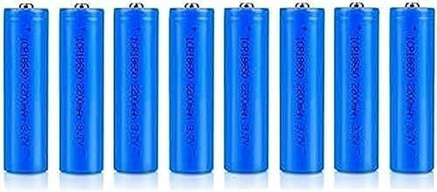 3.7V 2200mAh Rechar Batteries for Outdoor Solar Light, Doorbells, RC Cars, Led Flashlights(Button Top, 8 Pack)