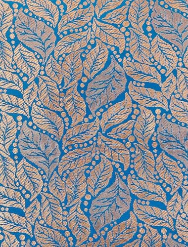 Image of Women Banarsi Silk Unstitched Suit Piece Dress Material | Unstitched Salwar Suit Dress Fabric for Women with Zari Dupatta Set (Suit-2M, Salwar-2M, Dupatta-2.25M) - Teal Blue