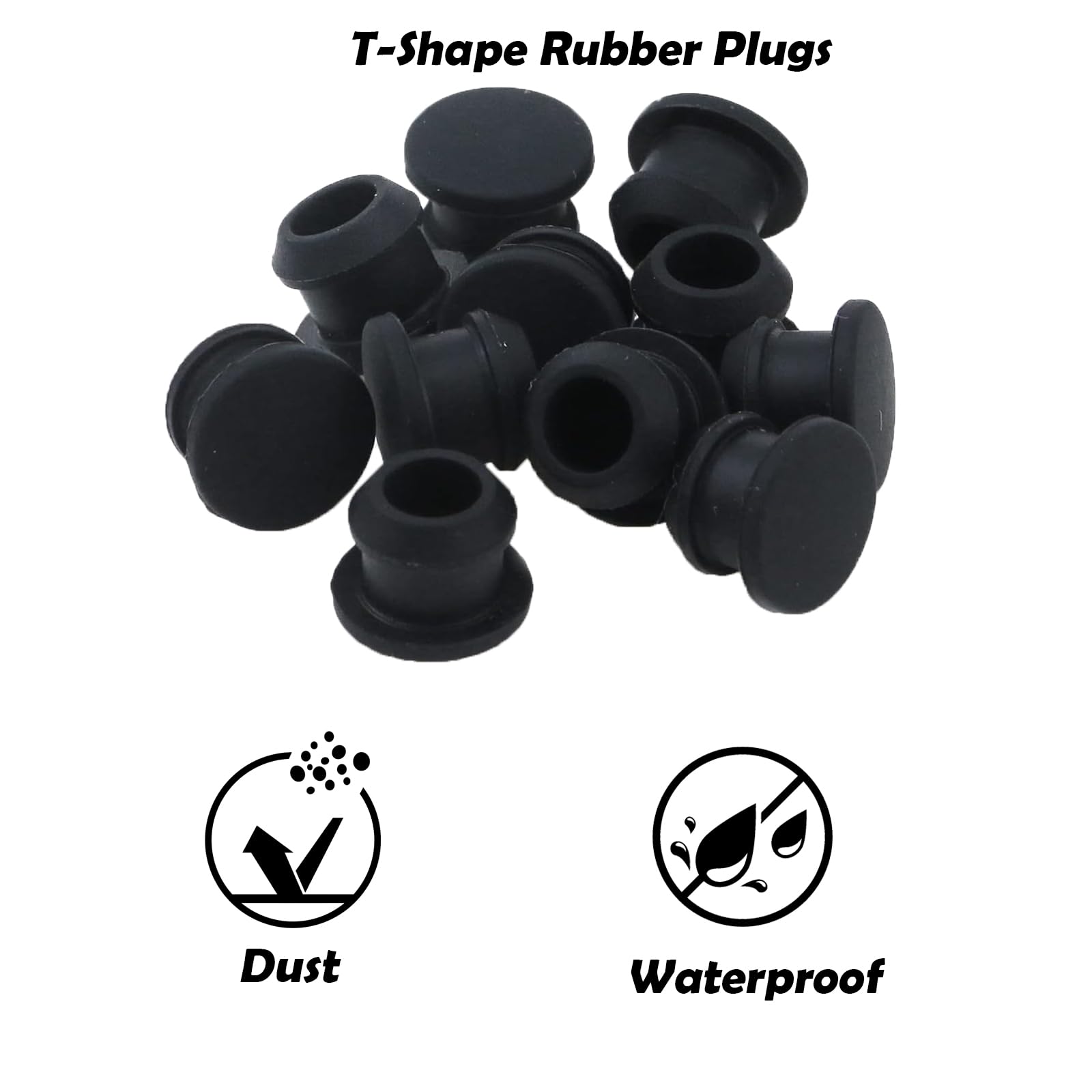 PATIKIL 8mm Diamètre Silicone Rond Snap, 30 Pièces En