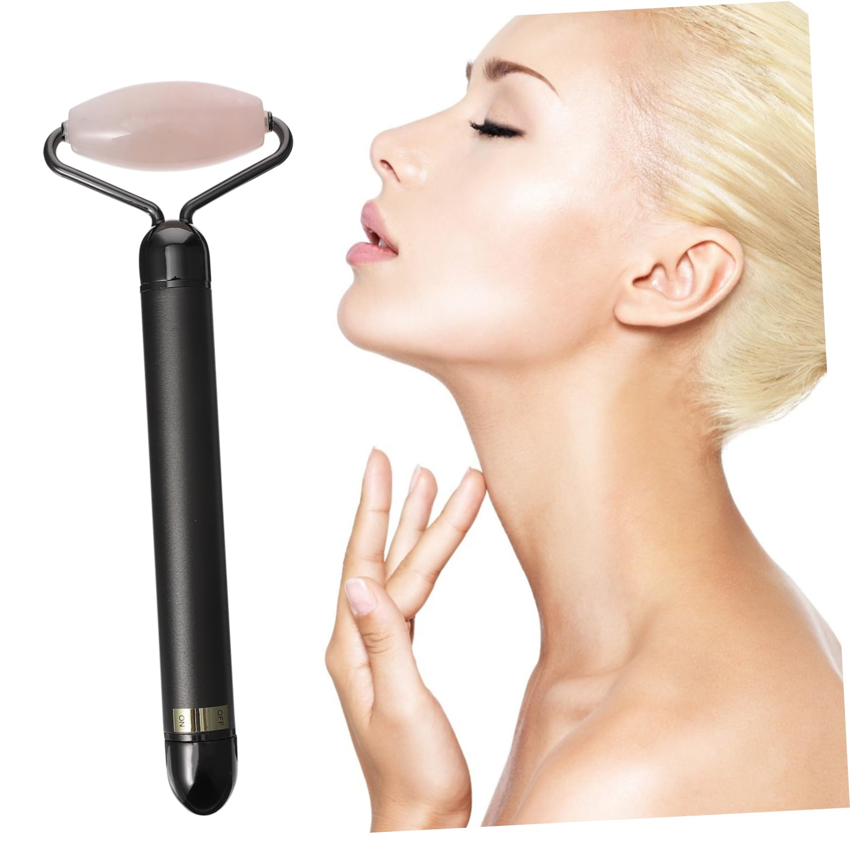 Rodillo Facial Eléctrico de Jade Negro para Rostro
