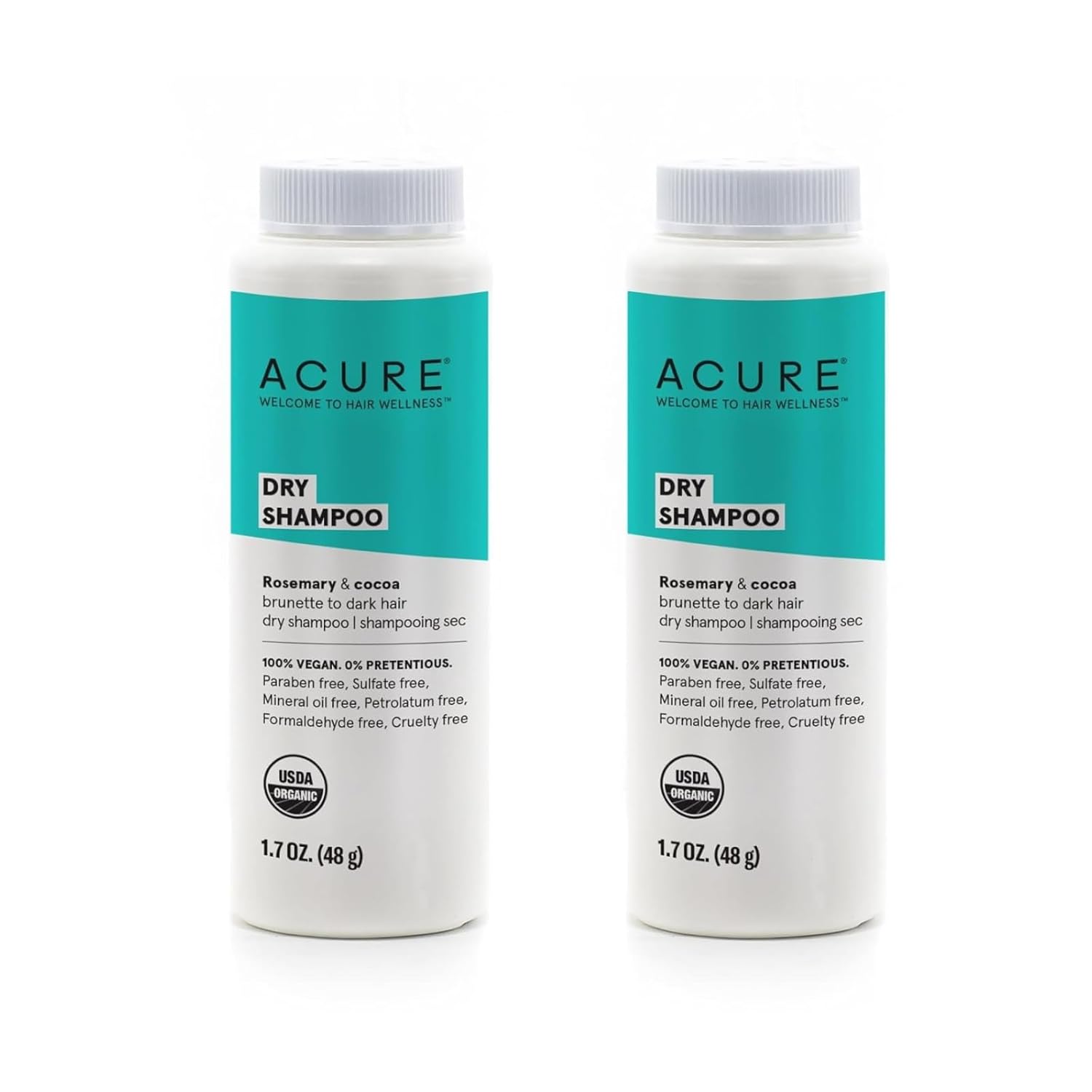 Acure Dry Shampoo to Dark Hair Powder Hair