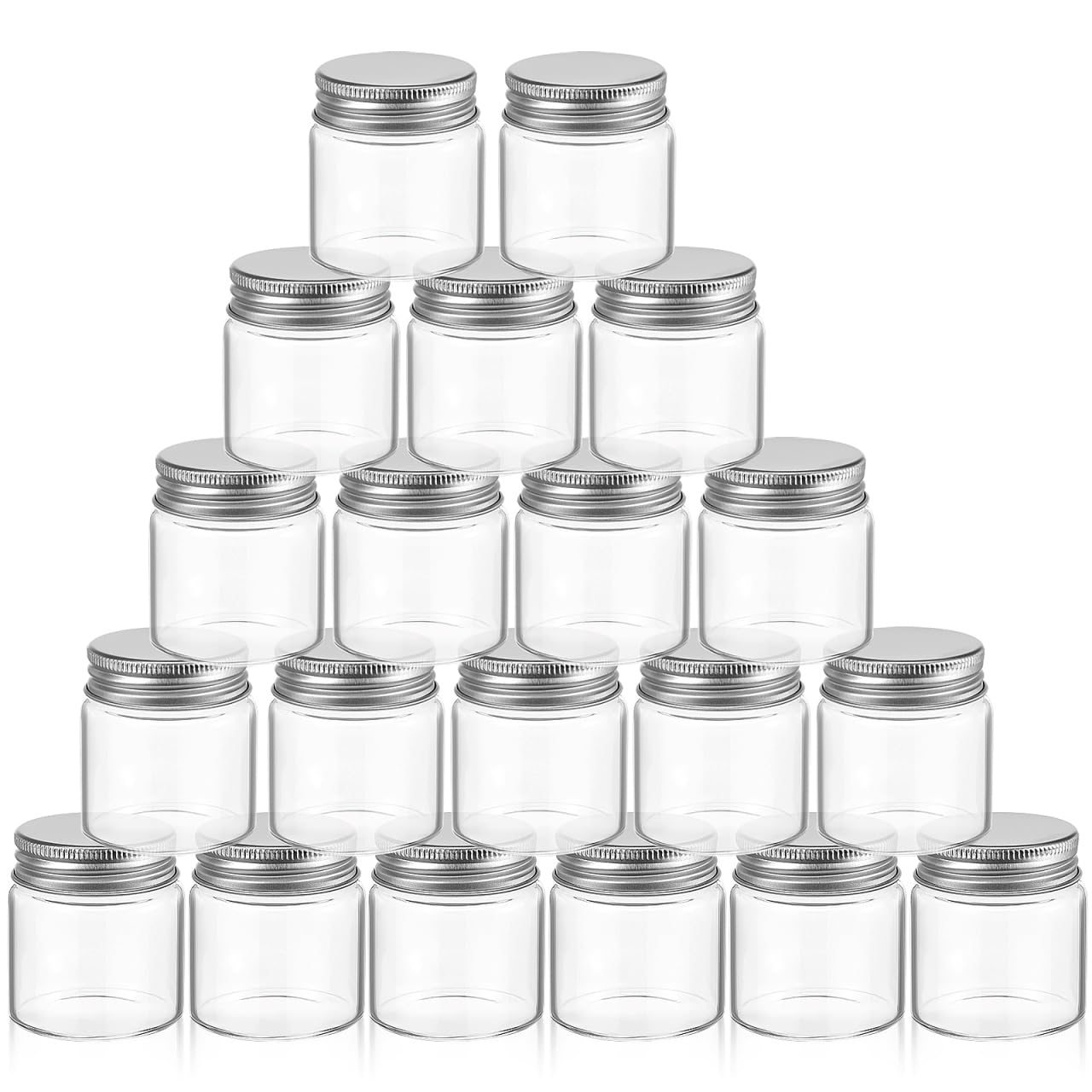 Amazon｜Cabilock 20個 密閉蓋付きミニガラス瓶 47*50 50ml 20個