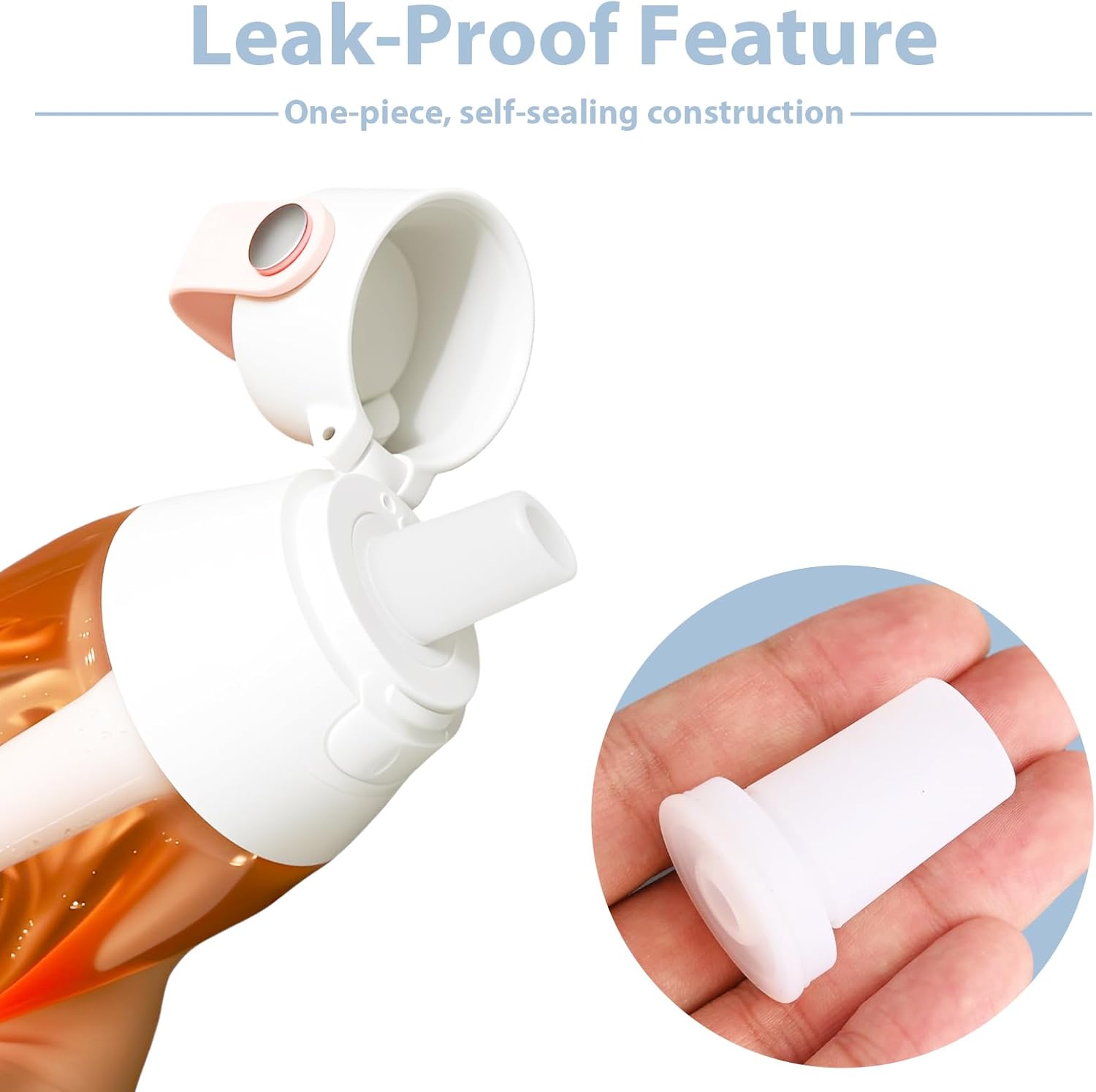 6 Pcs Bite Valve Replacement for Brita Water Bottle Filter, Silicone Mouthpiece Replacement Parts Water Bottle Spout Straw Accessories - Image 6