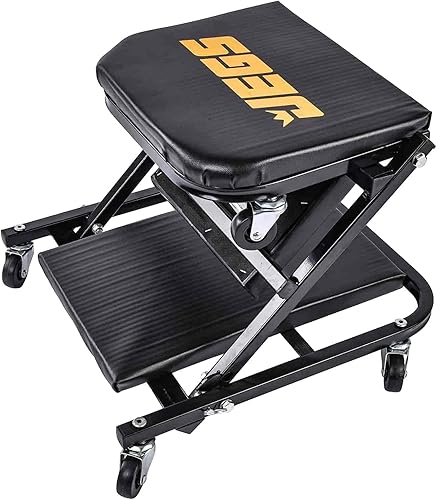 Miniatura 3 de JEGS Creepers plegables 2 en 1 automotriz y Z Creeper - Asiento mecánico de enredadera de 300 libras - Enredadera de perfil bajo con posiciones
