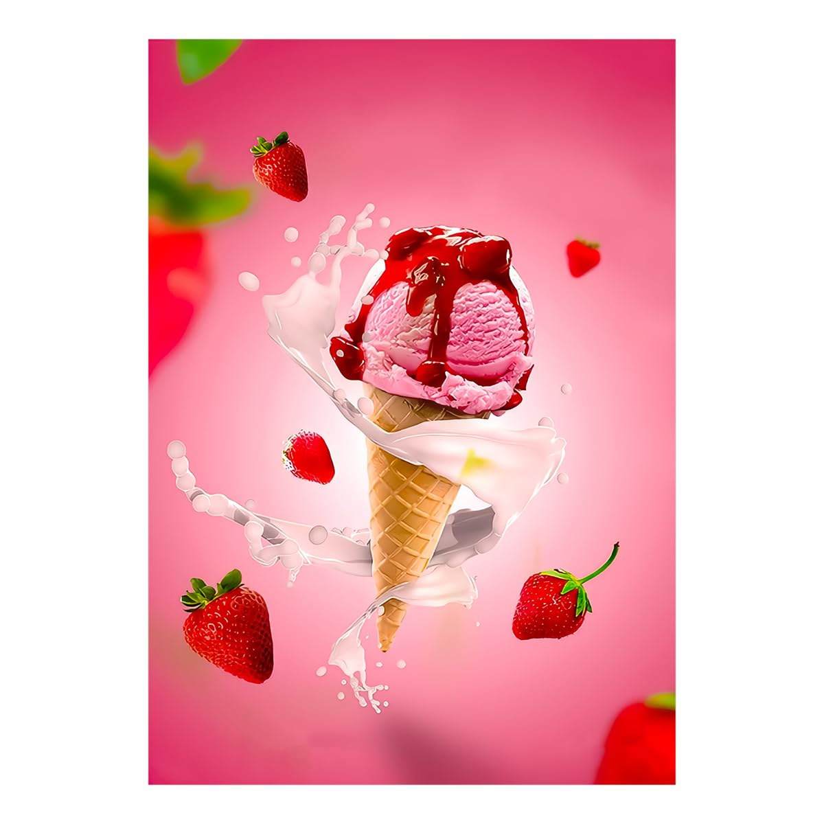 Ice Cream Wall Sticker - Strawberry Ice Cream Wall Sticker (B0CP9174Y3) Amazon Price History, Amazon Price Tracker