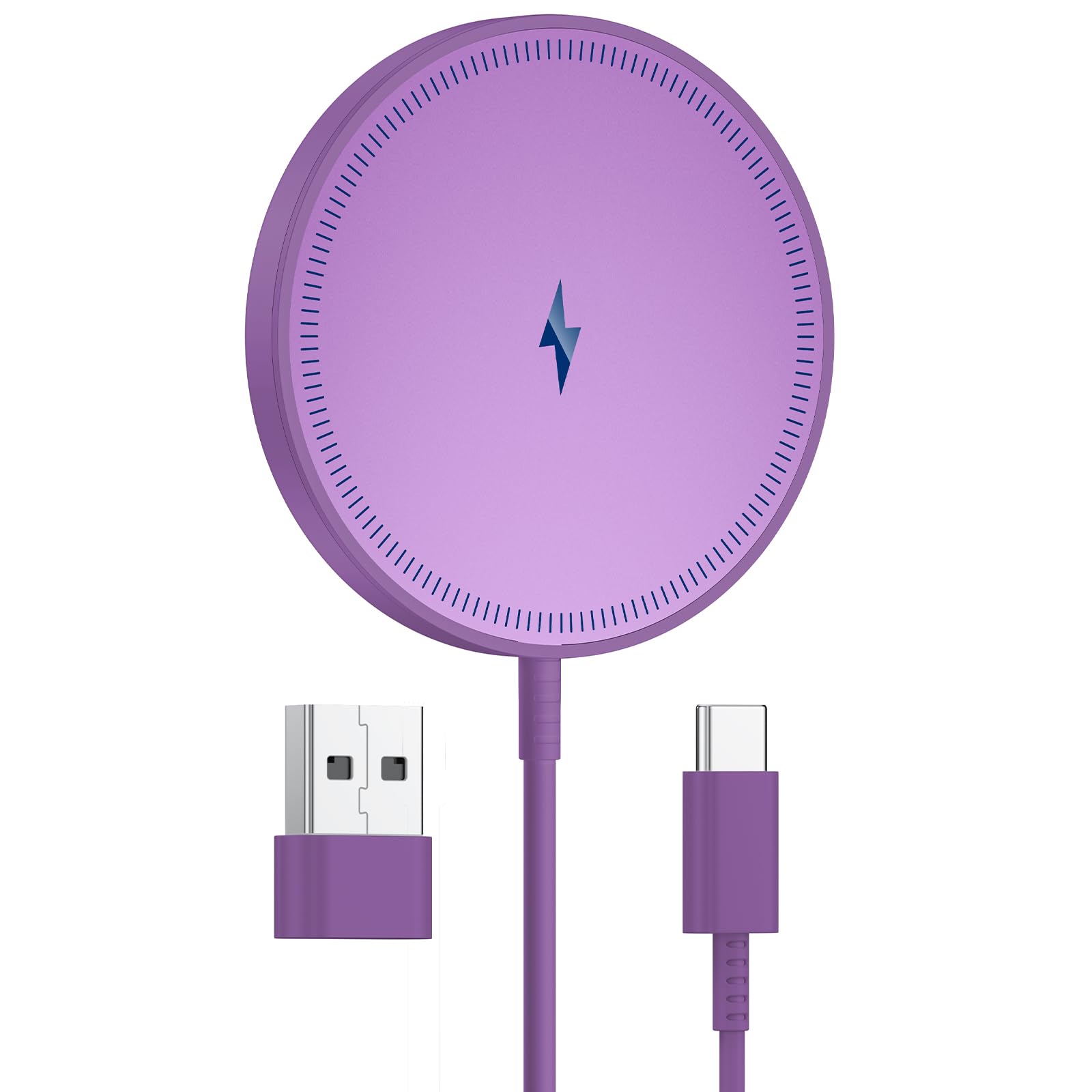 Magnetic Wireless Charger 15w Apple Mag-Safe Charger for Phone 16 Pro Max/16 Pro/16/16 Plus/15/14/13/12 Series AirPods 3/2/Pro/Pro 2 LED
