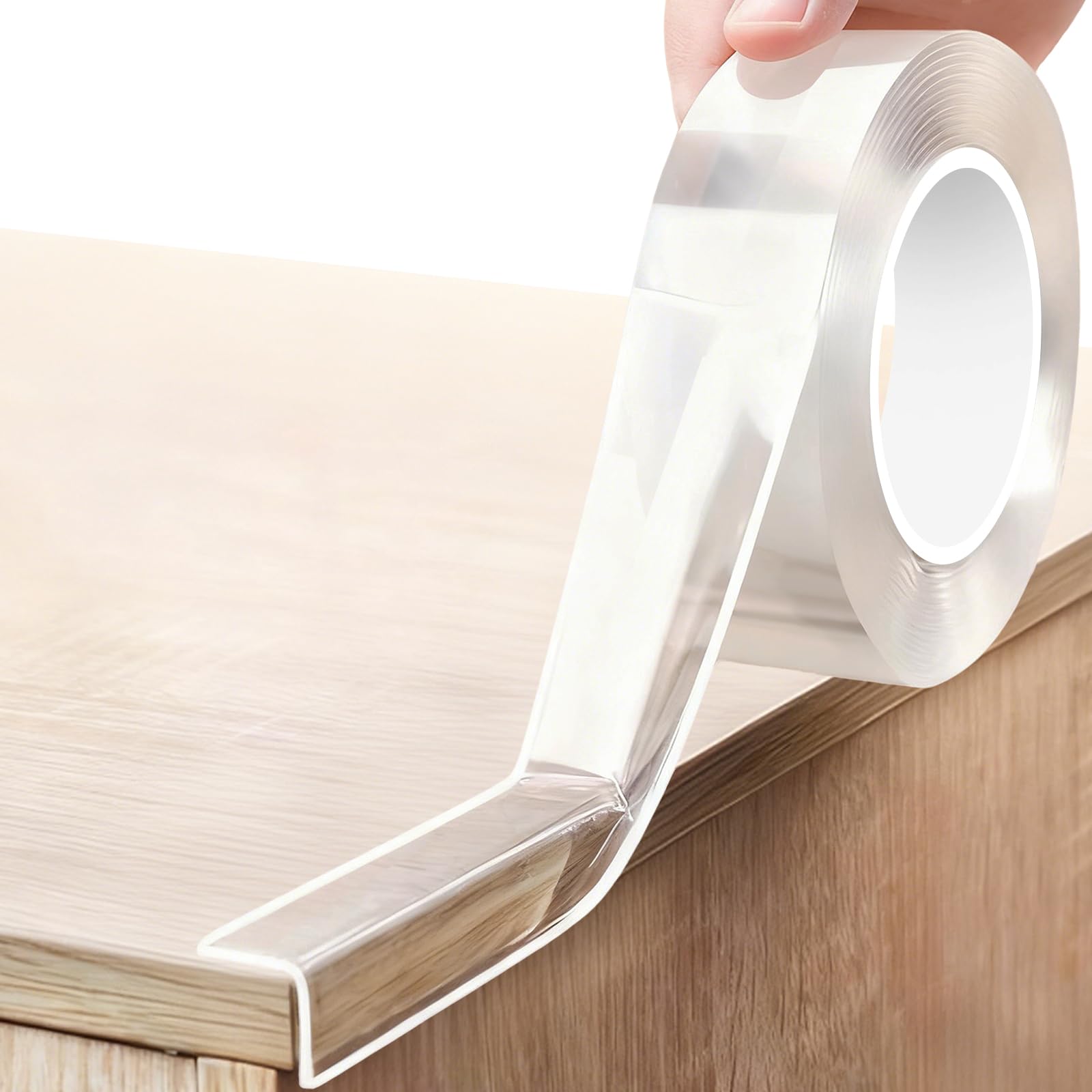 Clear Edge Protector Strip Sharp Edge Wrap Cover Tape,1.18 in x 13.12 FT,Self Adhesive Protective Bumper Guards for Cabinet Door Desk Glass Table Bed Furniture,Kitchen Countertop,Waterproof