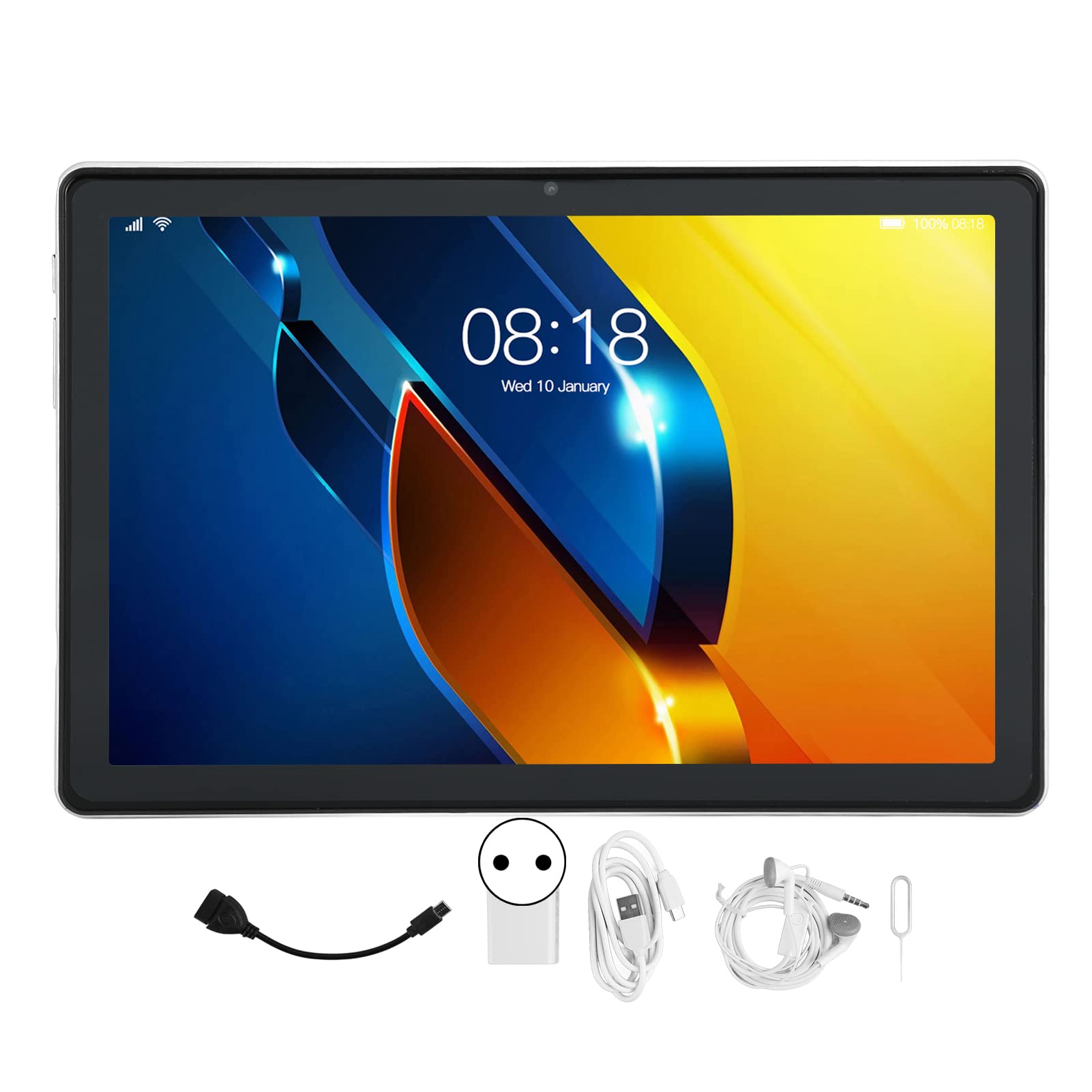 10-Calowy Tablet, 6 GB RAM 128 GB ROM 10-Rdzeniowy Tablet do PołąCzeń Telefonicznych, 2.4G 5G Dual Band WiFi Type C, WyśWietlacz IPS HD, Bateria 8800 MAh, PodwóJne Aparaty 8MP 20MP