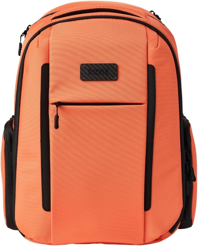 Commuter Backpack | Travel Backpack with Laptop Holder | RFID Blocking Nylon Backpack - Basecamp Orange