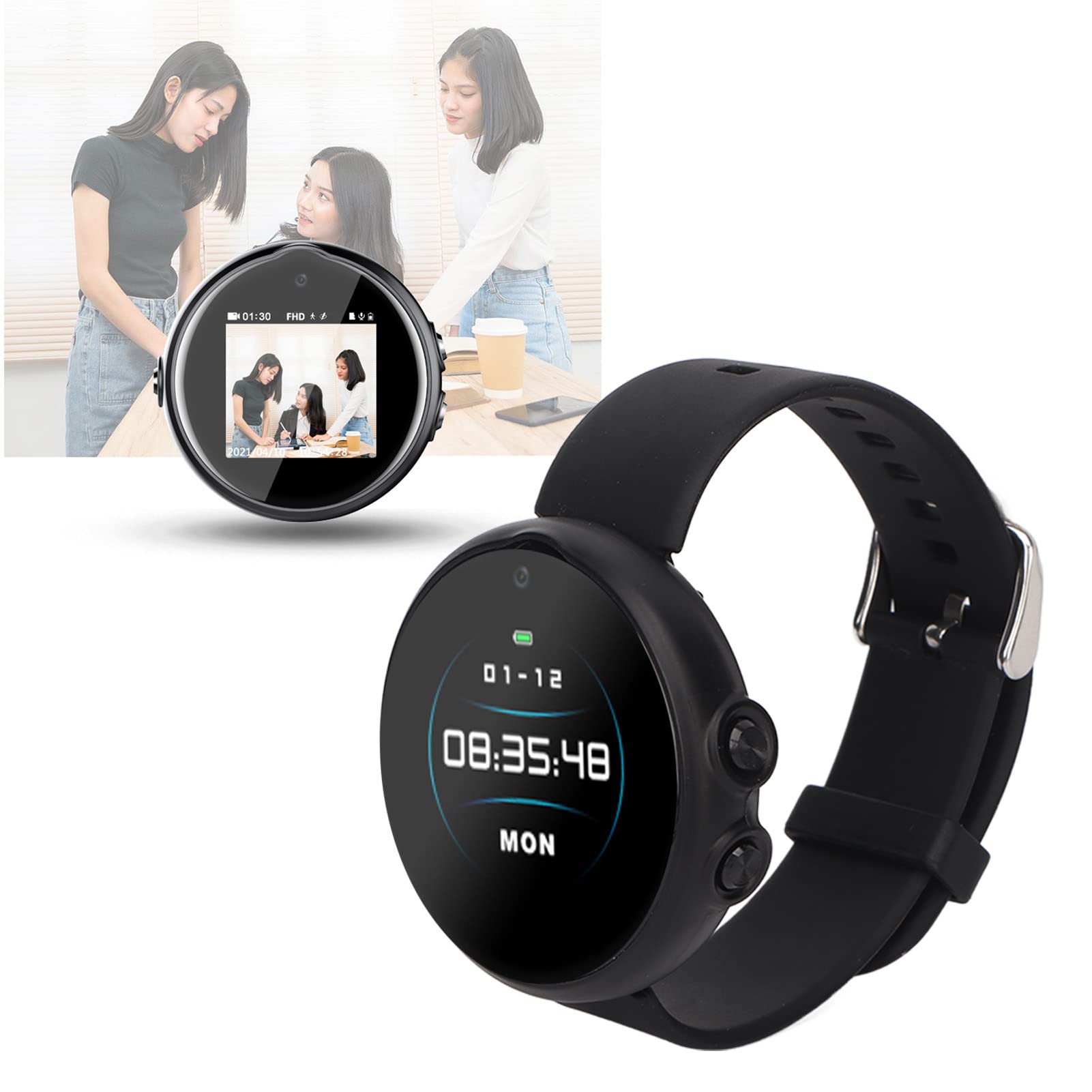 Reloj grabadora de voz, pulsera inteligente con grabadora de IA, cancelación de ruido HD para reuniones en clase (32 g)
