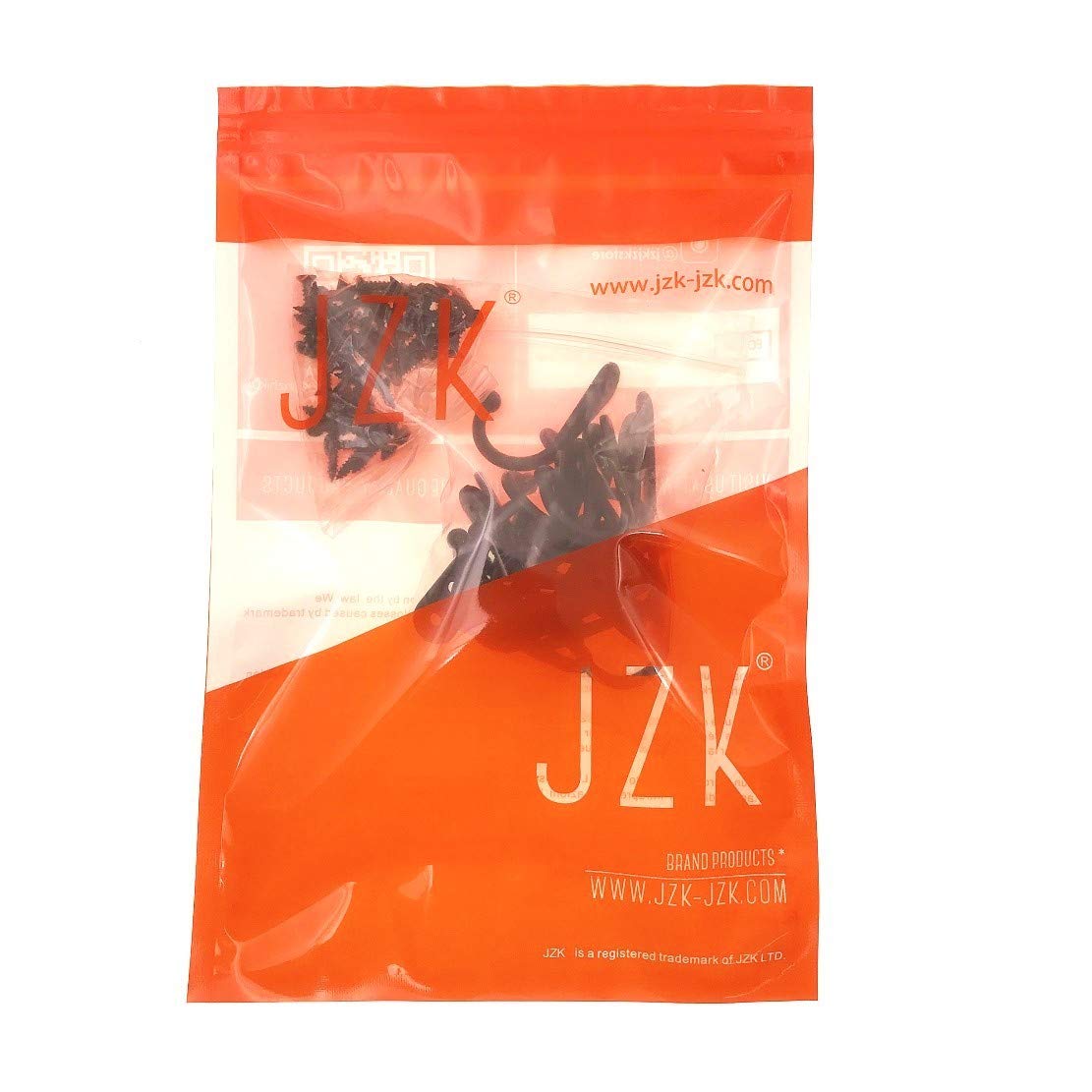 JZK 30 x Czarne Metalowe Haczyki Ścienne ze Śrubami do Wieszania Ubrań, Kubków, Przyborów, Narzędzi, Ręczników - Pojedyncze