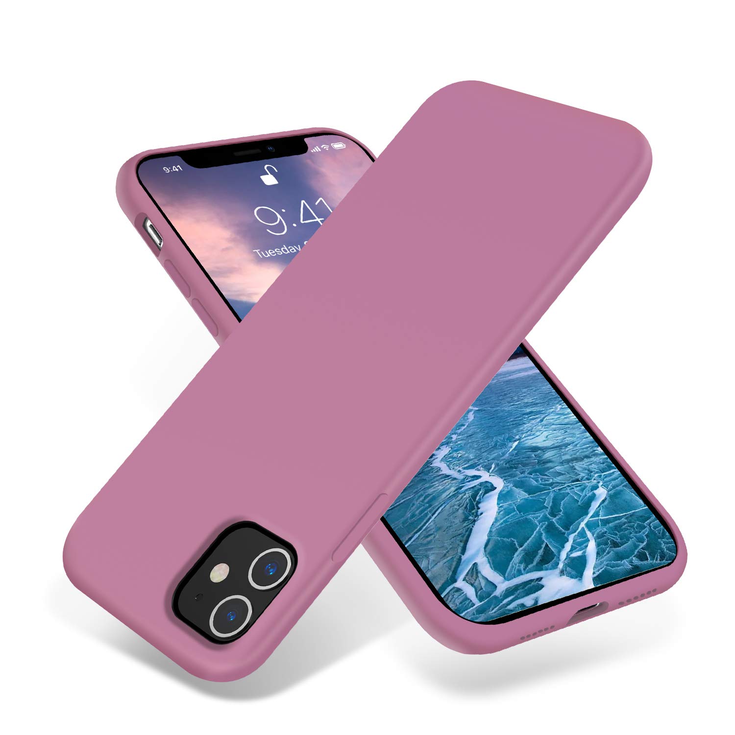OTOFLY Compatible with iPhone 11 Case,Ultra Slim Fit iPhone Case Liquid Silicone Gel Cover with Full Body Protection Anti-Scratch Shockproof Case (Lilac Purple)