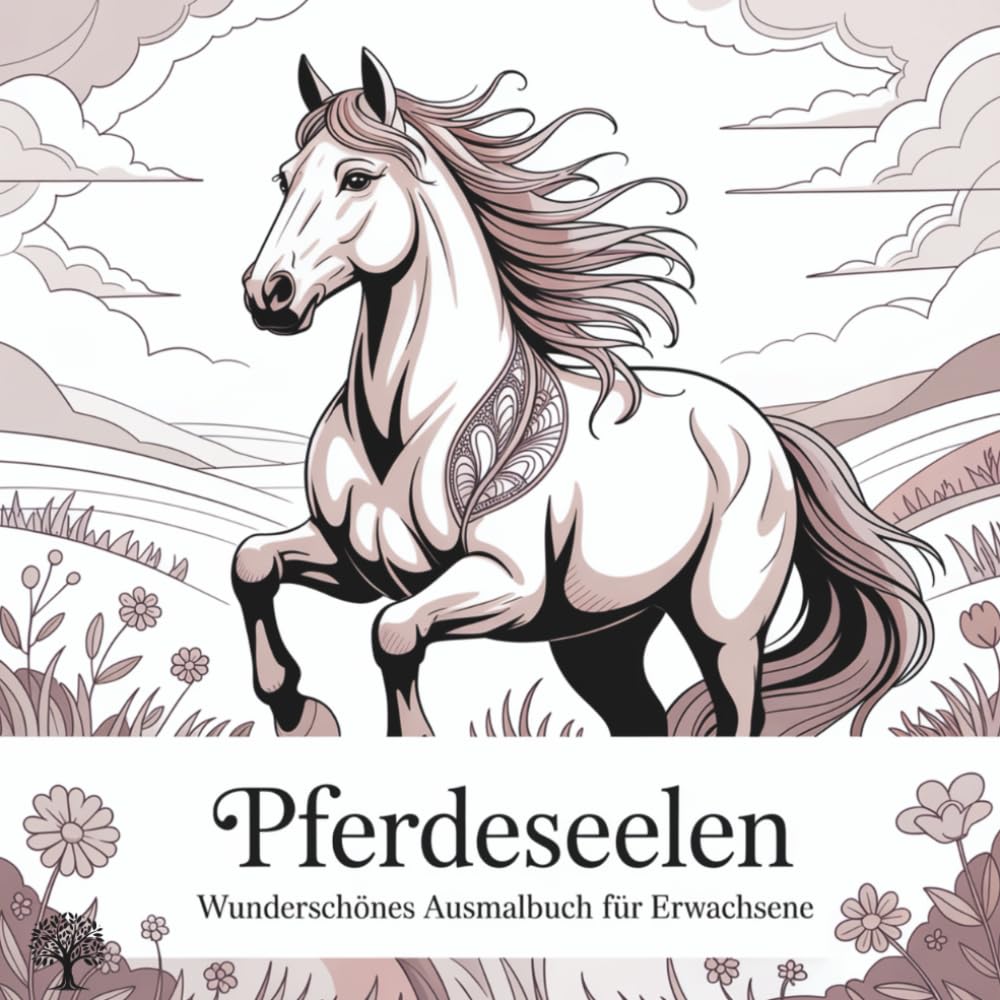 Pferdeseelen: Wunderschönes Ausmalbuch für Erwachsene