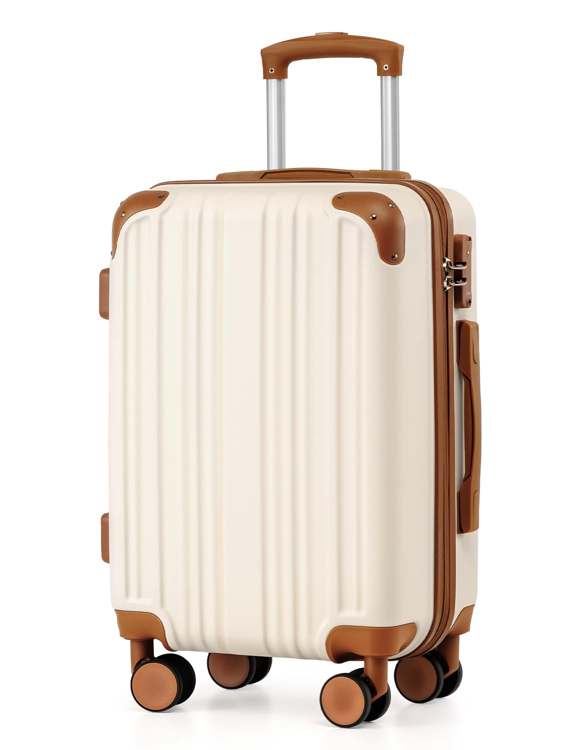 Coolife Carry On Luggage, Suitcase with Durable and Lightweight, carry on suitcase with ABS Hardshell, Dual Spinner Wheels, TSA Lock, and YKK Zipper (