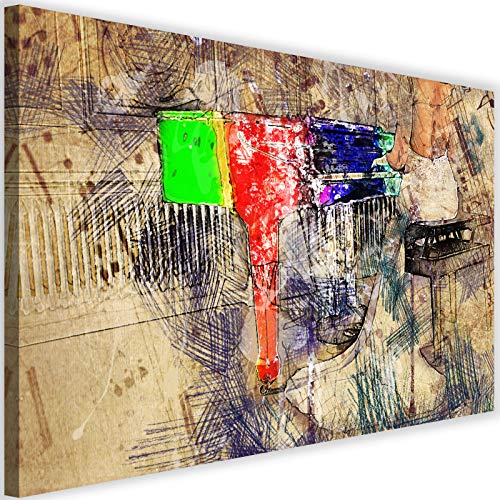 Toile XXL piano abstrait de Feeby avec impression multicolore haute définition