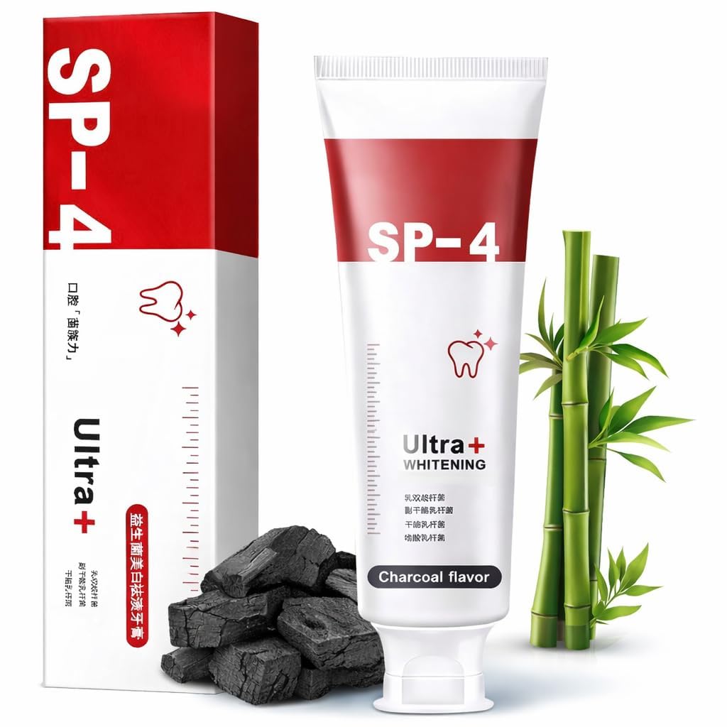 SP4 Ultra Brightening Tooth paste Advanced Whitening Formula for Stain Removal and Enamel Protection Mint (Pack of 1)-image-14