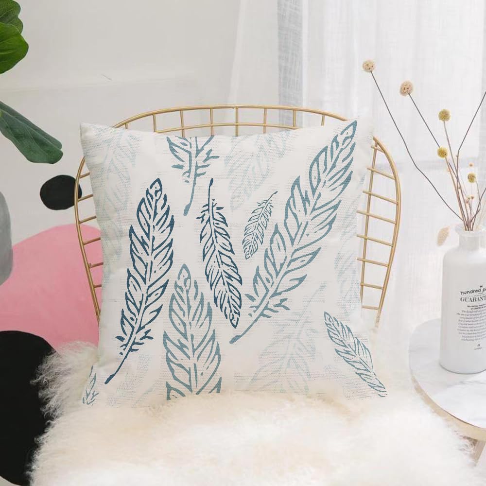 Hyosxw Seamless Pattern With Hand Drawn Leaves. - A1 Cushion Cover,Throw Pillow Case Home Decorative For Living Room Bedroom Sofa Chair 18X18 Inch,Seamless Pattern With Hand Drawn Leaves.,Pillowcase 45X45cm