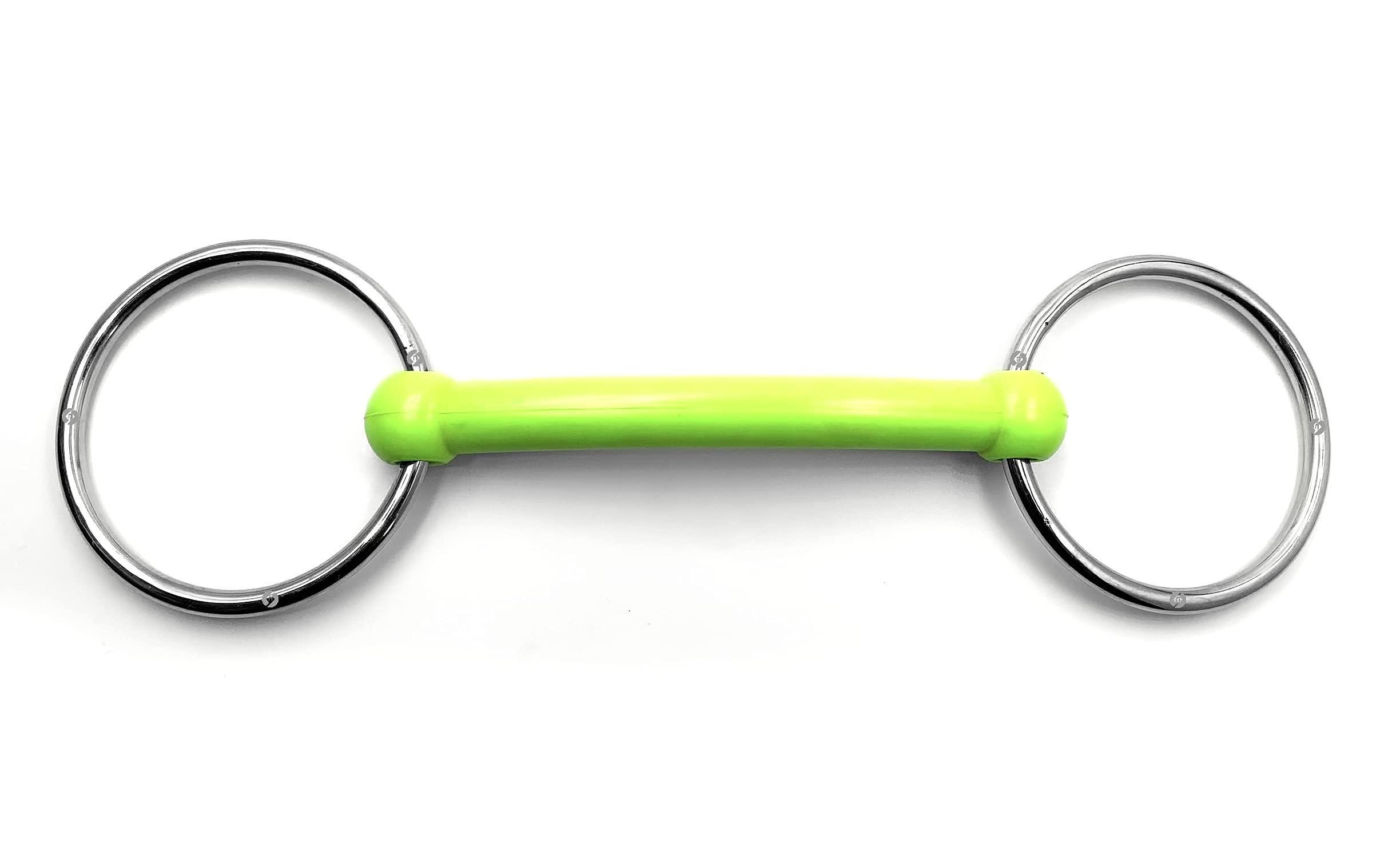 Loose Ring 3inch Ring Rubber Mouth Snaffle Horse Bit Green (6")