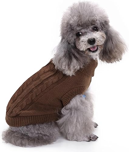 Miniatura 5 de Chborchicen - Suéter de punto para perros pequeños, suéter de punto para mascotas, gatos, abrigado, sudadera para perro, ropa de invierno, suéter