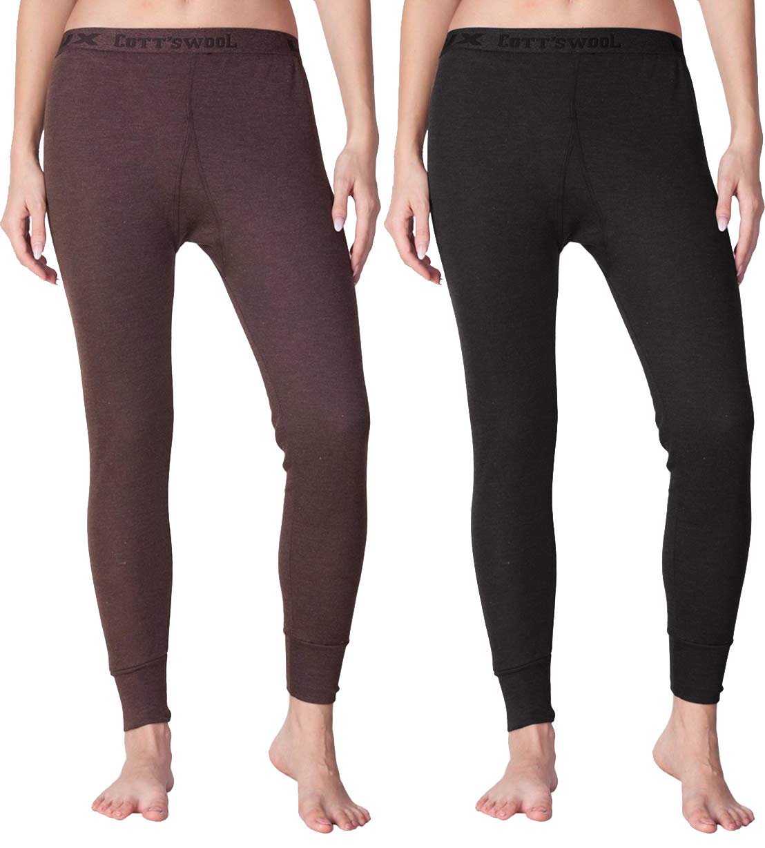 lux cott's wool Lux Cottswool Women Premium Lower/Trouser Thermal - Pack of 2 (Assorted_100 cm)-picture-15