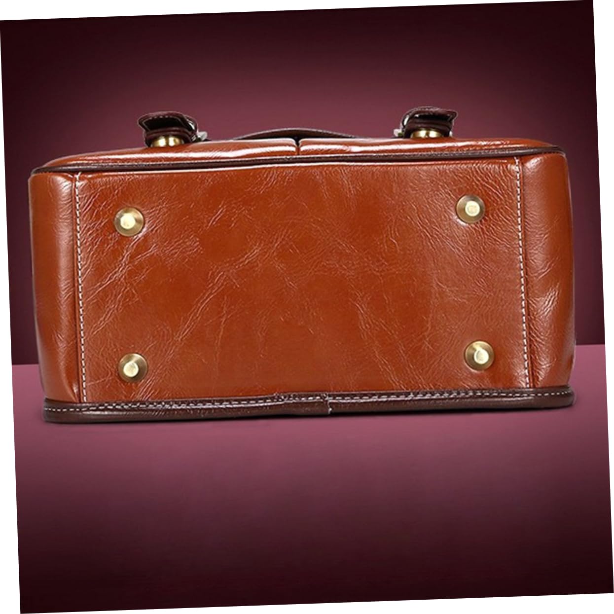 HEMOTON Borsa Fotografica Monospalla Reflex Grande in Pelle Pu Marrone