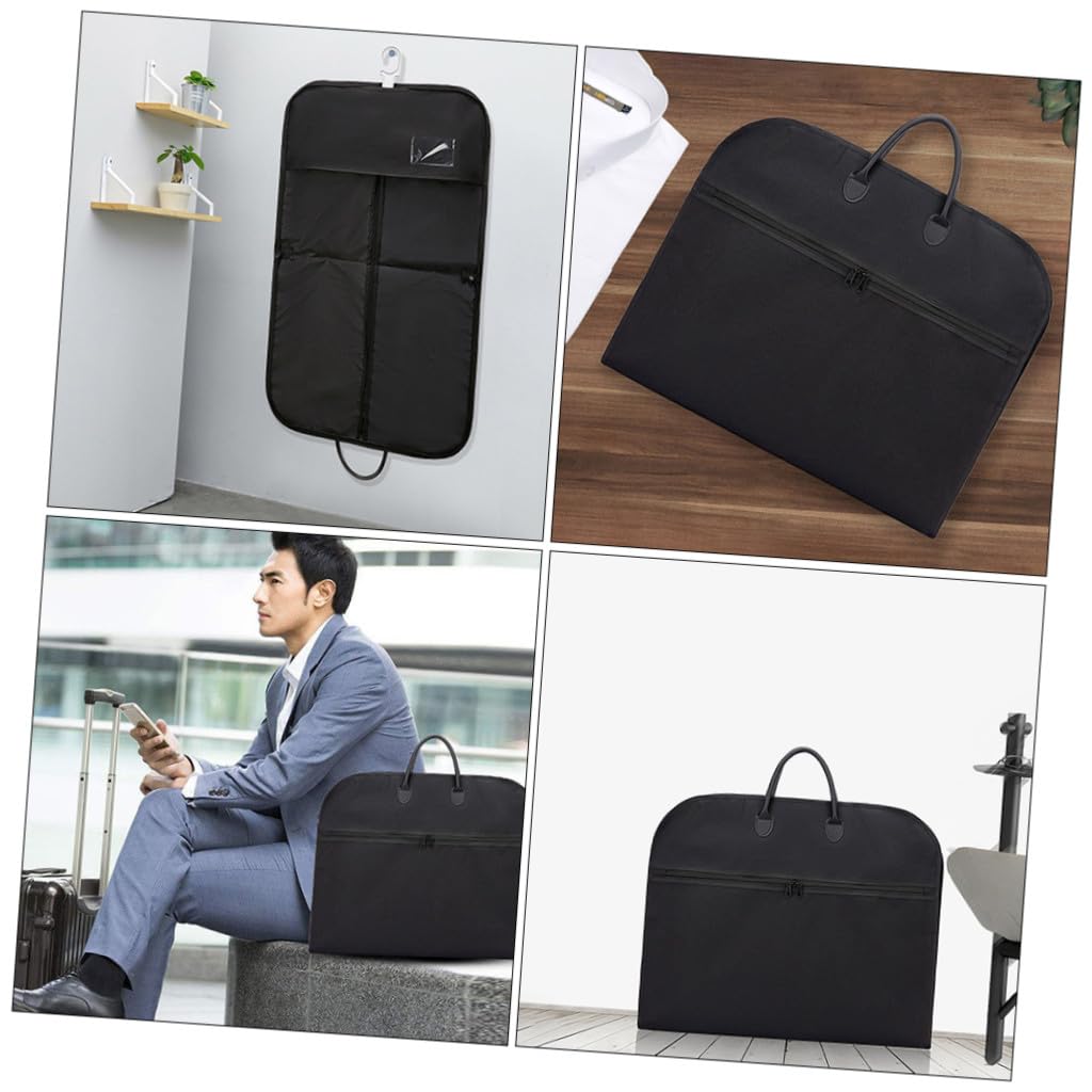 Porta Abiti da Viaggio Uomo Donna Oxford Nero, Leggero e Pieghevole, Sacchetto Protettivo per Abiti da Business, per Viaggi e Uso Quotidiano