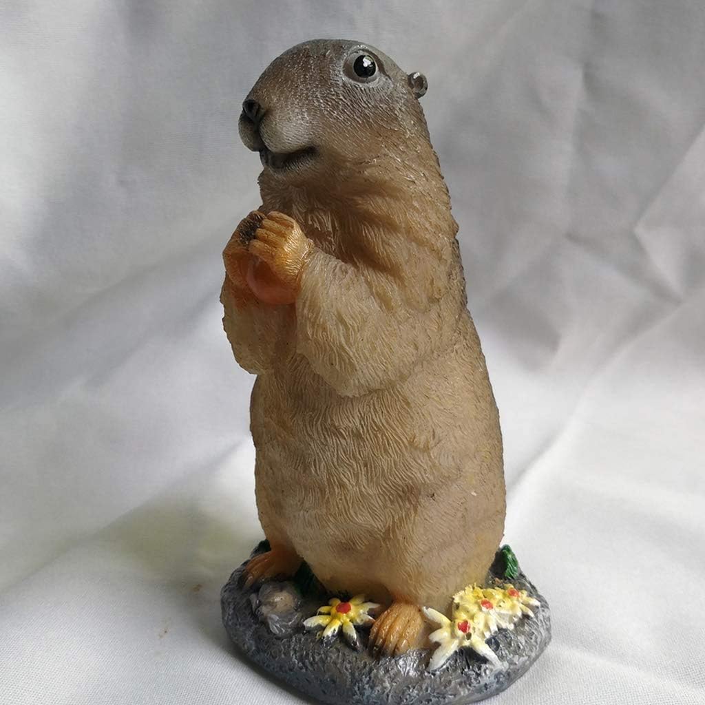 Statua ogrodowa trawnik ozdoba zwierzę ogród statua rzeźba żywica trawnik ozdoby dekoracja wewnątrz na zewnątrz figurki na patio podwórko i dom - marmot