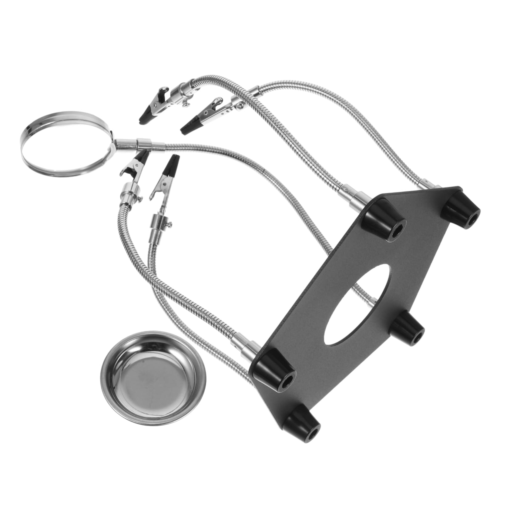 Alipis Electronic Soldering Pcb Board Holder Helping Hands Tool Magnifier Led Light Third Hand Soldering Aid for Jewelry Repair