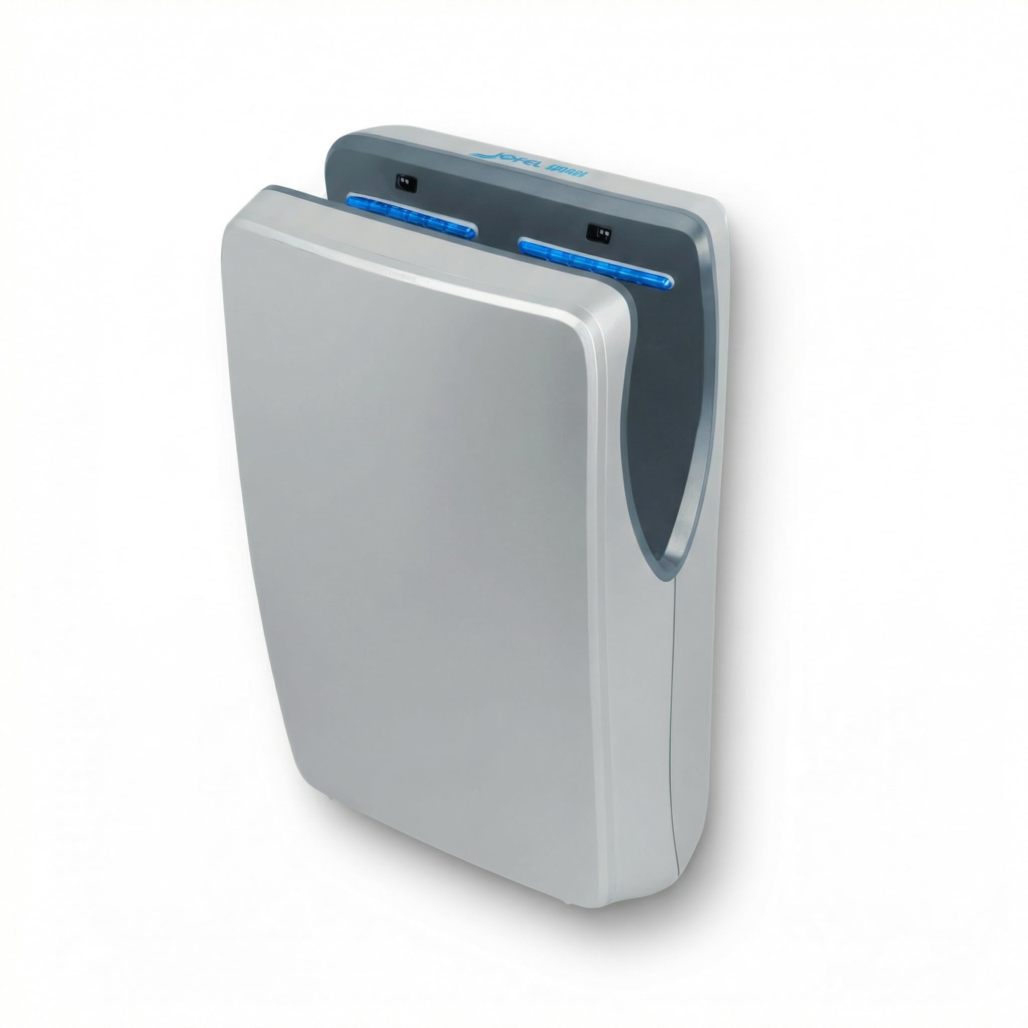 Jofel Secador de Manos Automático de Alto Rendimiento Jet Smart - Secado Rápido en 10s, 540 Km/h, Filtro HEPA Antibacteriano, Bajo Consumo, Ideal para Baños de Alto Tráfico (Plata, AA24550)