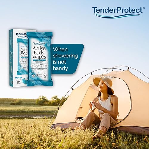 Miniatura 6 de Active Body Wipes, extra grande, sin enjuague, para adultos, 9 x 12 pulgadas, extra grande, aloe, sin enjuague, paño de baño para gimnasio,