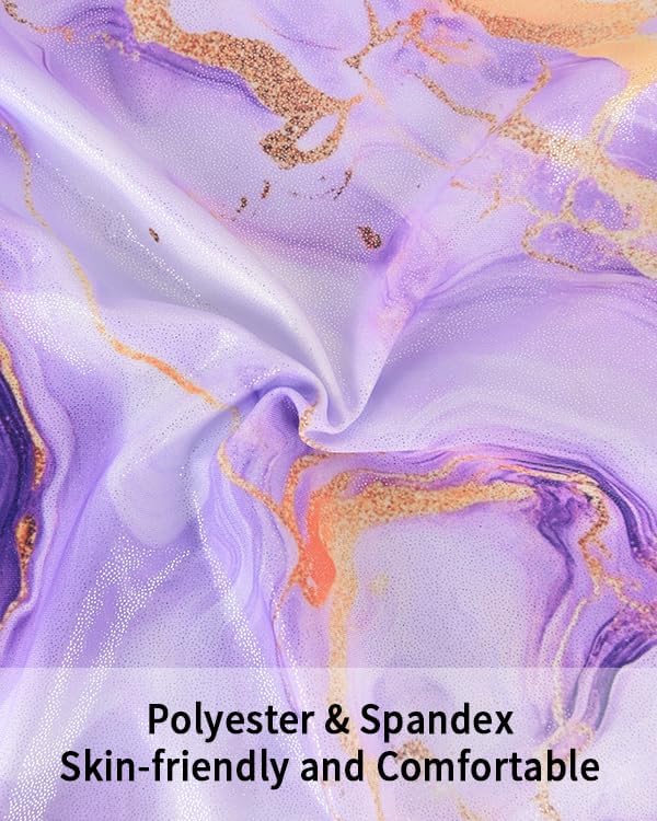 MOLLDAN Gymnastics Leotard for Girls Dance Biketard Unitards 2 Pack Tumbling Outfits for Kids - Image 5