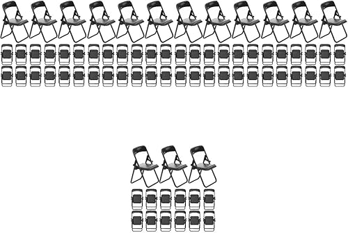 NUOBESTY 60 piezas mini sillas plegables casa de muñecas Mini soporte modelo silla escritorio teléfono soporte para decoración de casa de muñecas