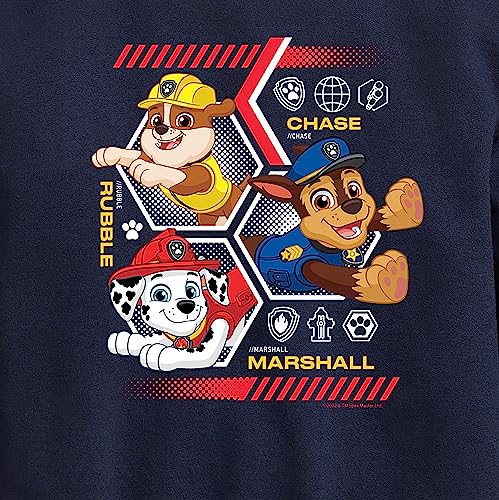 HYBRID APPAREL - Paw Patrol - Chase Rubble Marshall Hexagons - Toddler & Youth Crewneck Fleece Sweatshirt3