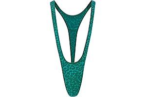 Christmas Gag Gift Reindeer Mankini Men Thong Underwear with Bells for White...