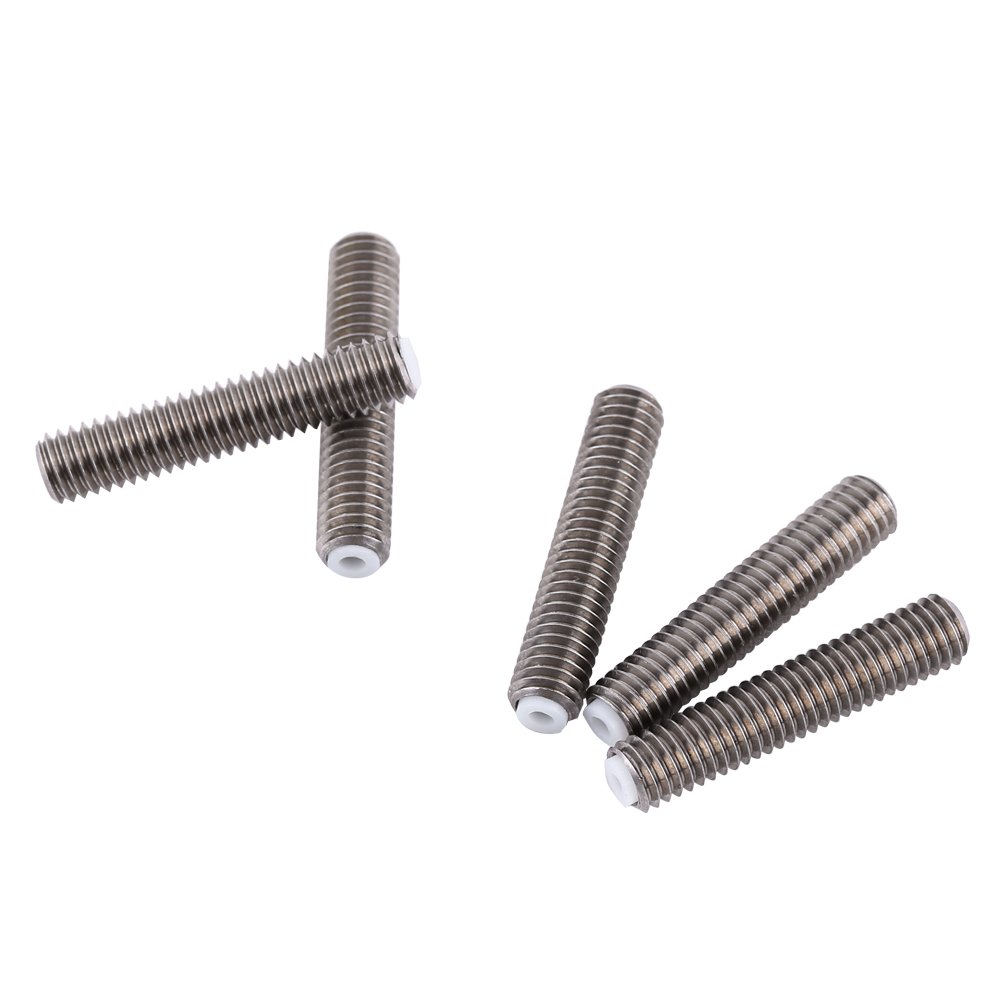 10 Ugelli Per Stampante 3D – Filettatura M6, 30mm, Acciaio Inox E PTFE, Per Estrusore MK8