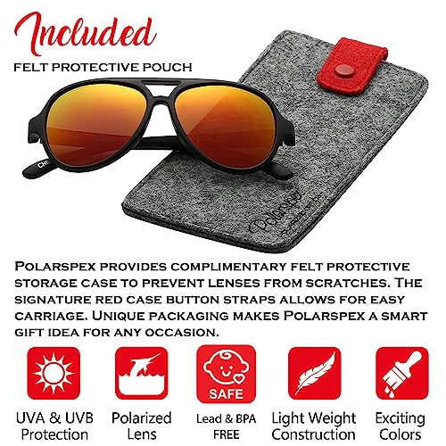 Polarspex Kids Sunglasses - Polarized Aviator Sunglasses For Kids - Bendable Toddler Sunglasses For Boys &Girls, Age 2-8 #TOP1
