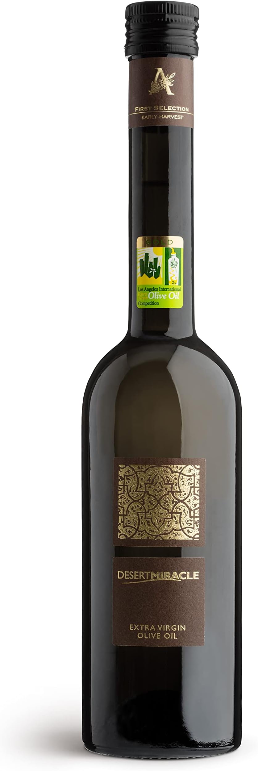 DESERT MIRACLE Cold Pressed Polyphenol Rich Moroccan Olive Oil, Extra Virgin Olive Oil with High Polyphenols, Organic, First Cold Pressed EVOO From Morocco, 17 Fl Oz