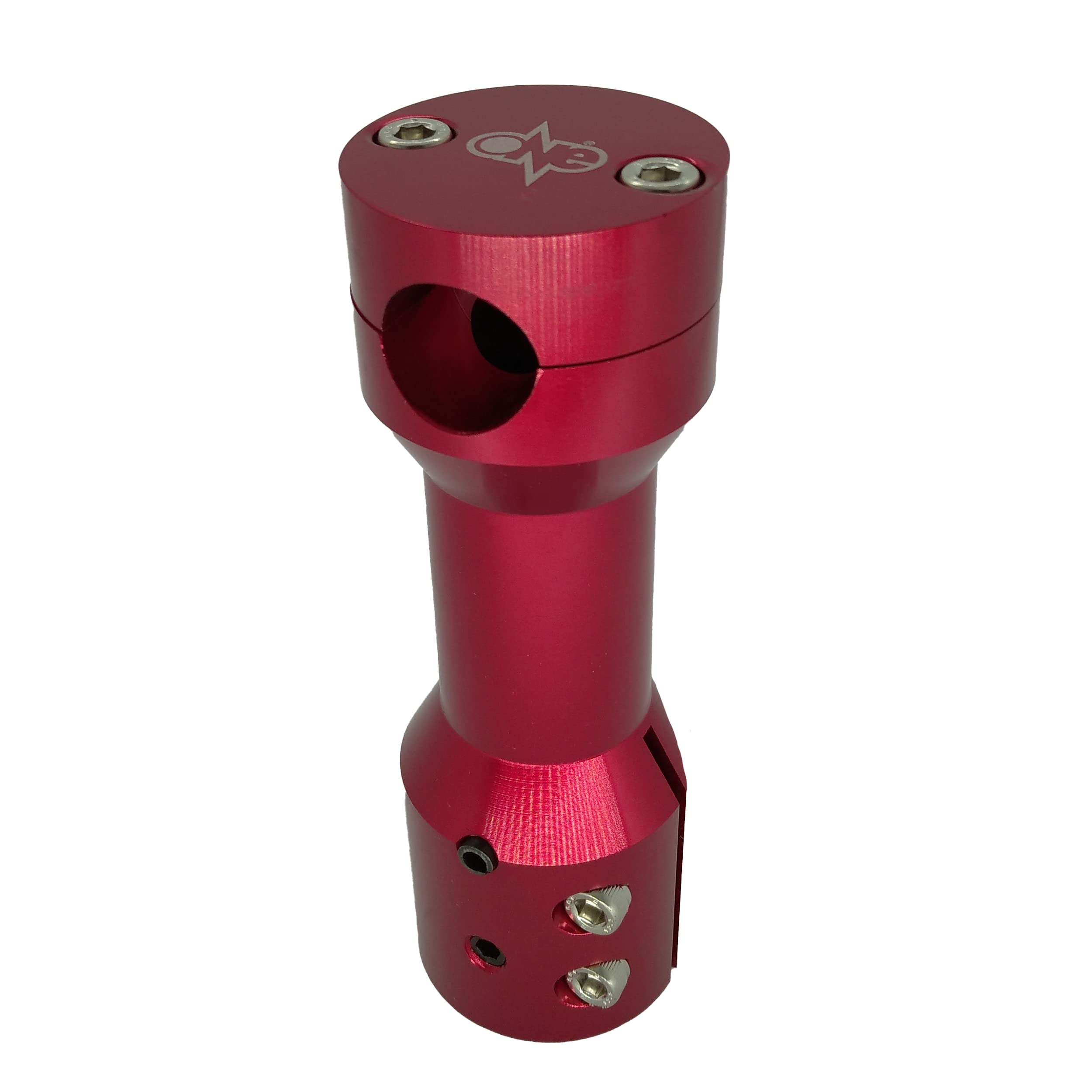 Manubrio In Alluminio Rosso Per Moto E Scooter - Universale, CNC, Cafe Racer Style